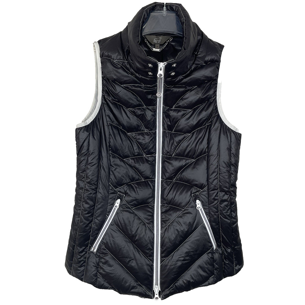 Goode Rider Power Luxe Vest Women's S Black Goose Down Equestrian Packable Light